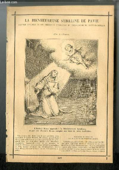Vies des Saints n 527 - La bienheureuse Sybilline de Pavie, pauvre aveugle du XIVe sicle et religieuse du tiers-ordre de Saint-Dominique - fte le 19 mars