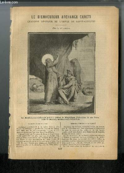 Vies des Saints n 567 - Le bienheureux Archange Caneti, chanoine rgulier de l'ordre de Saint-Augustin - fte le 29 octobre