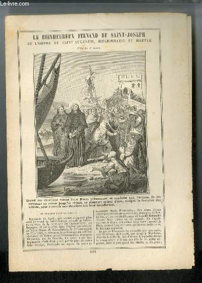 Vies des Saints n 577 - Le bienheureux Fernand de Saint-Joseph de l'ordre de Saint Augustin, missionnaire et martyr - fte le 2 mars