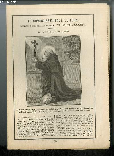 Vies des Saints n 625 - Le bienheureux Ange de Furci, religieux de l'ordre de Saint Augustin - fte le 6 fvrier et le 19 dcembre