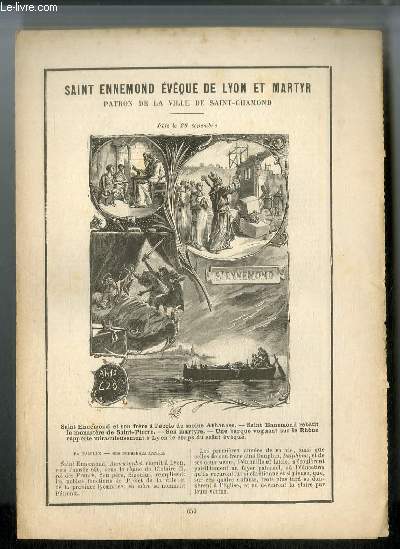 Vies des Saints n 659 - Saint Ennemond, vque de Lyon et martyr, patron de la ville de Saint Chamond - fte le 28 septembre