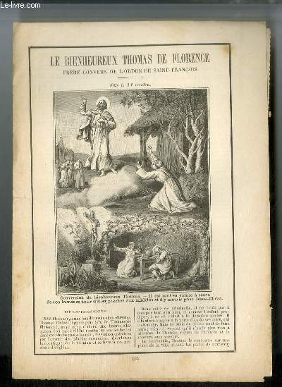 Vies des Saints n 664 - Le bienheureux Thomas de Florence, frre convers de l'ordre de Saint-Franois - fte le 31 octobre