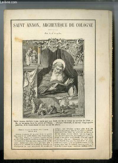 Vies des Saints n 721 - Saint Annon, archevque de Cologne - fte le 4 dcembre