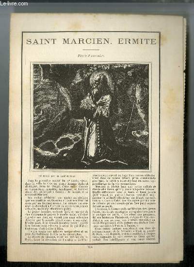 Vies des Saints n 724 - Saint Marcien, hermite - fte le 2 novembre