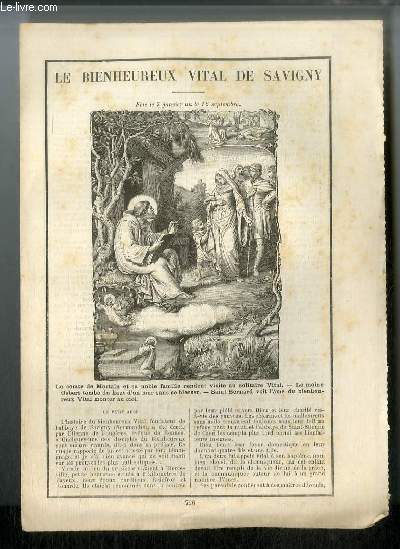 Vies des Saints n 726 - Le bienheureux Vital de Savigny - fte le 7 janvier ou le 16 septembre