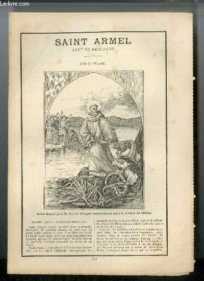 Vies des Saints n 758 - Saint Armel, abb en Bretagne - fte le 16 aot