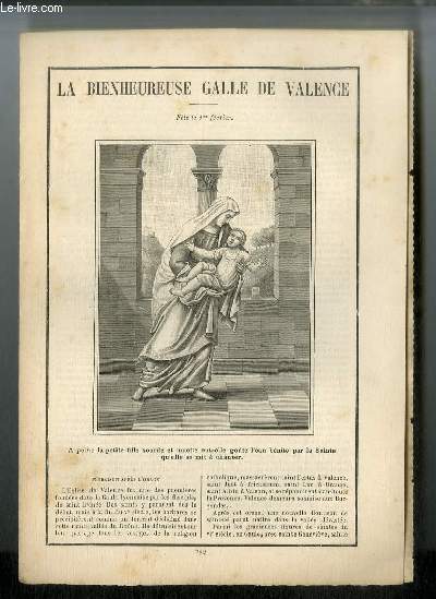 Vies des Saints n 782 - La bienheureuse Galle de Valence - fte le 1er fvrier