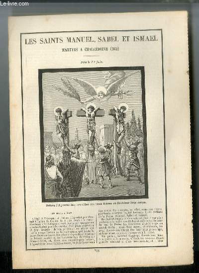 Vies des Saints n 798 - Les saints Manuel, Sabel et Ismael, martyrs  Chalcdoine (362) - fte le 17 juin