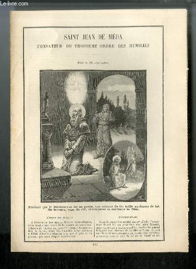 Vies des Saints n 812 - Saint Jean de Mda, fondateur du troisime ordre des humilis - fte le 26 septembre