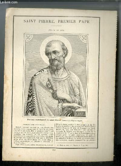 Vies des Saints n 852 - Saint Pierre, premier pape - fte le 29 juin