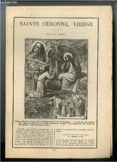 Vies des Saints n 872 - Sainte Cronne, vierge - fte le 15 novembre