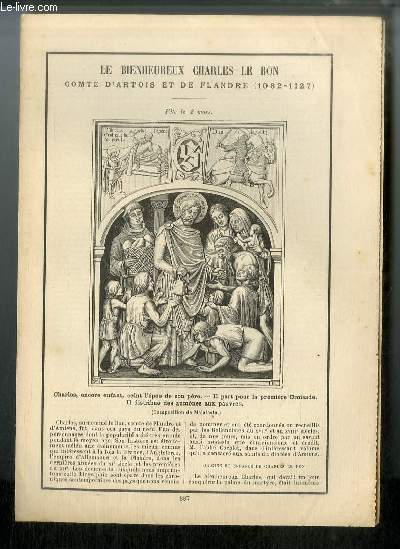 Vies des Saints n 887 - Le bienheureux Charles le Bon, comte d'Artois et de Flandre (1082-1127) - fte le 2 mars