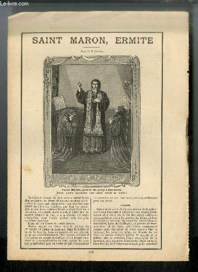 Vies des Saints n 888 - Saint Maron, ermite - fte le 9 fvrier