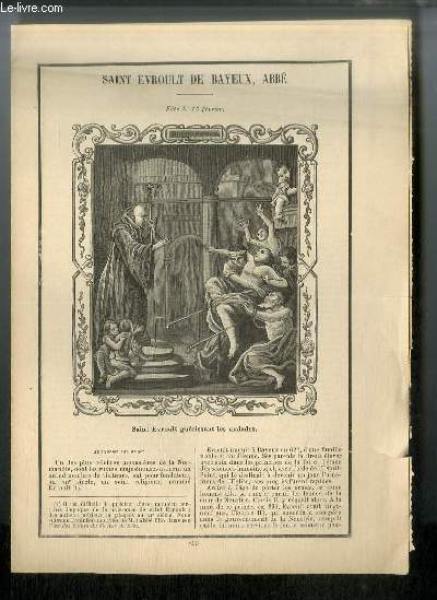 Vies des Saints n 893 - Saint Evroult de Bayeux, abb - fte le 13 fvrier