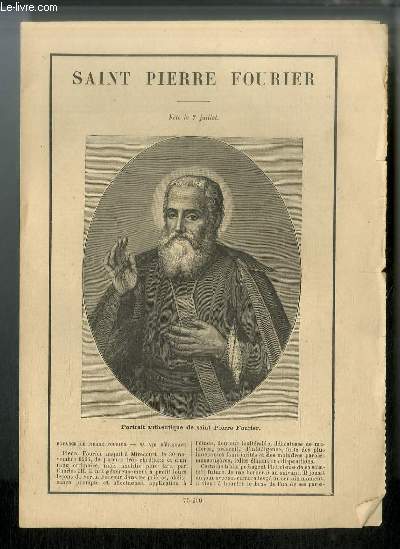 Vies des Saints n 900 - Saint Pierre Fourier - fte le 7 juillet