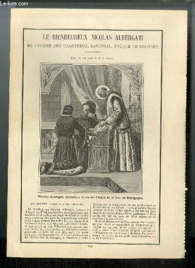 Vies des Saints n 940 - Le bienheureux Nicolas Albergati de l'ordre des chartreux, cardinal, vque de Bologne - fte le 10 mai et le 3 mars