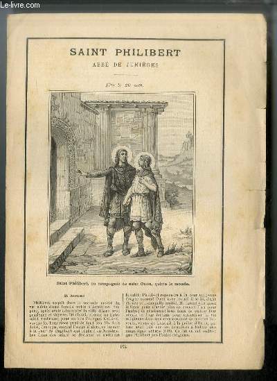 Vies des Saints n 974 - Saint Philibert, abb de Jumiges - fte le 20 aot