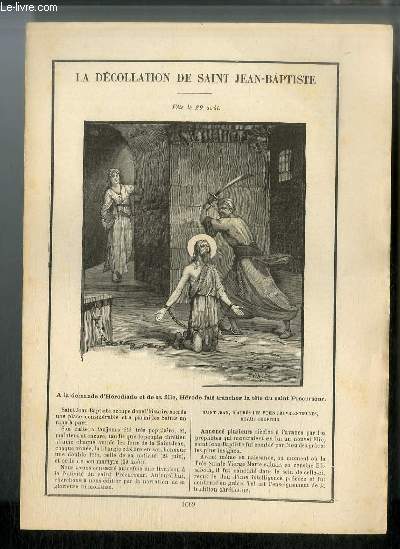 Vies des Saints n 1069 - La dcollation de Saint Jean-Baptiste - fte le 29 aot