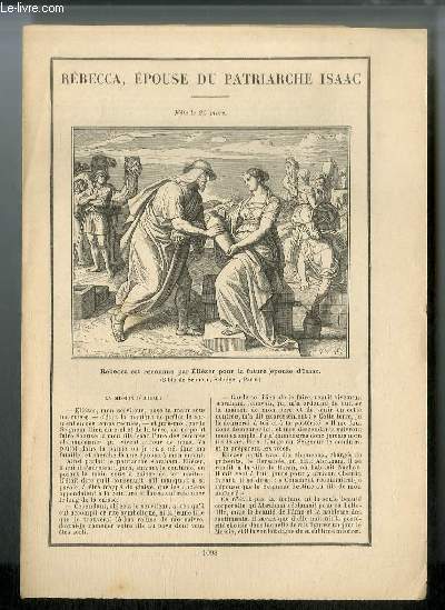 Vies des Saints n 1098 - Rbecca, pouse du patriarche Isaac - fte le 25 mars