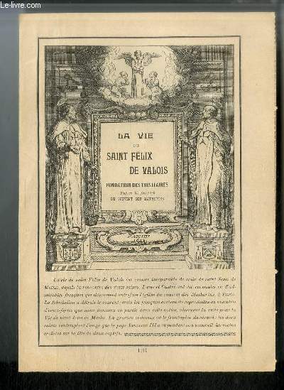 Vies des Saints n 1124 - La vie de Saint Flix de Valois, fondateur des trinitaires, d'aprs les fresques du couvent des mathurins