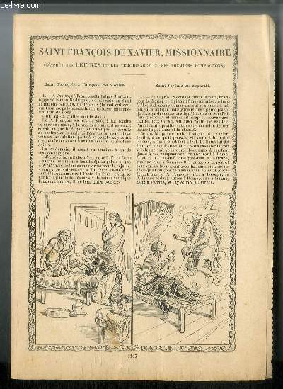 Vies des Saints n 1187 - Saint Franois de Xavier, missionnaire (d'aprs ses lettres et les tmoignages de ses premiers compagnons)