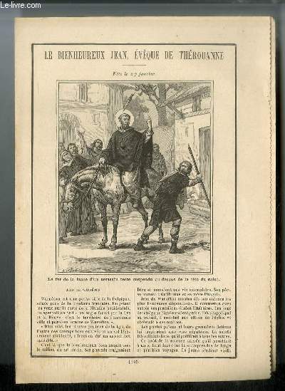 Vies des Saints n 1195 - Le bienheureux Jean, vque de Throuanne - fte le 27 janvier