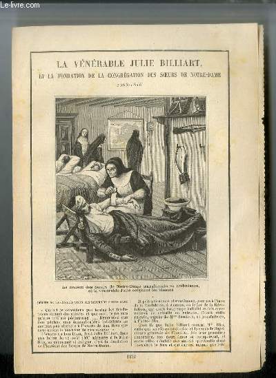Vies des Saints n 1242 - La vnrable Julie Billiart, et la fondation de la congrgation des soeurs de Notre-Dame - 1803-1816