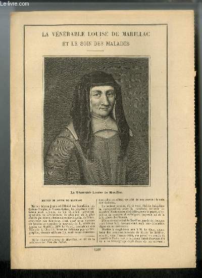 Vies des Saints n 1288 - La vnrable Louise de Marillac et le soin des malades
