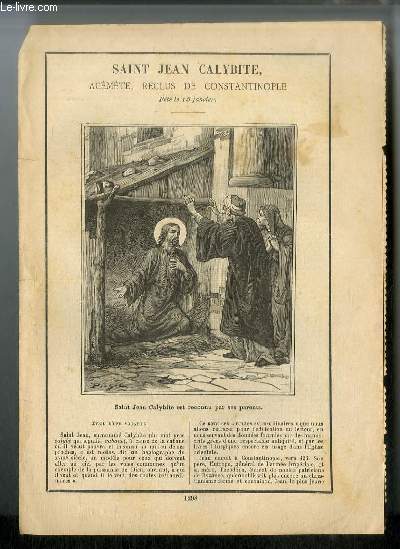Vies des Saints n 1298 - Saint Jean Calybite, acmte, reclus de Constantinople - fte le 15 janvier