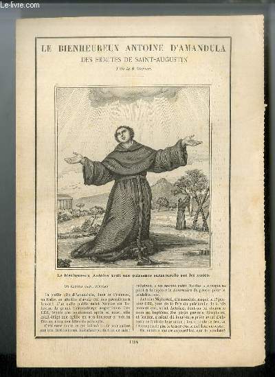 Vies des Saints n 1304 - Le bienheureux Antoine d'Amandula des ermites de Saint-Augustin fte le 6 fvrier