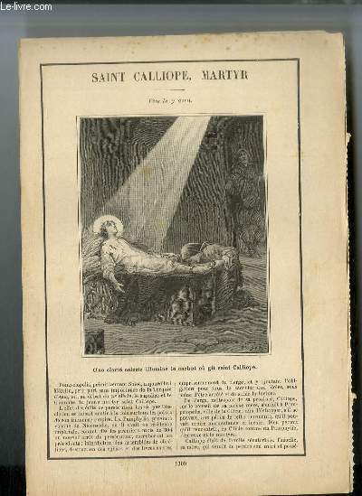 Vies des Saints n 1309 - Saint Calliope, martyr - fte le 7 avril