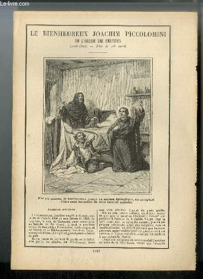 Vies des Saints n 1323 - Le bienheureux Joachim Piccolomini de l'ordre des servites (1258-1305) - fte le 16 avril