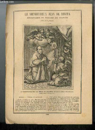 Vies des Saints n 1388 - Le bienheureux Jean de Ribera, archevque et vice-roi de Valence - fte le 6 janvier