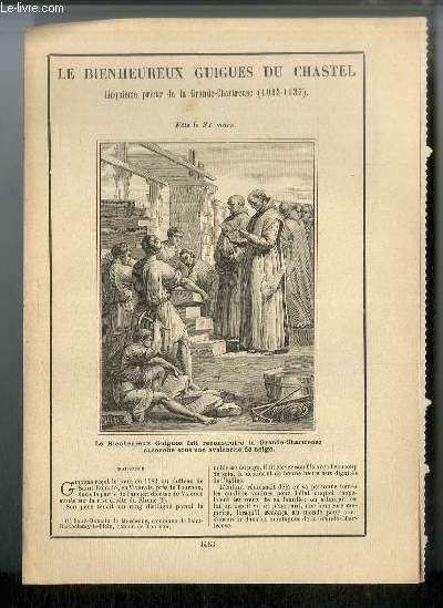 Vies des Saints n 1453 - Le bienheureux Guigues du Chastel, cinquime prieur de la Grande Chartreuse (1083-1137) - fte le 31 mars