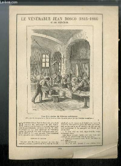 Vies des Saints n 1469 - Le vnrable Jean Bosco (1815-1888) et ses orphelinats