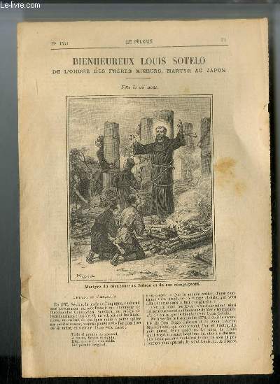 Vies des Saints n 1533 - Bienheureux Louis Sotelo de l'ordre des frres mineurs, martyr au Japon - fte le 25 aot