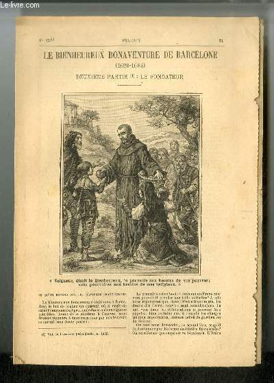 Vies des Saints n 1588 - Le bienheureux Bonaventure de Barcelone (1620-1684) - Deuxime partie : le fondateur