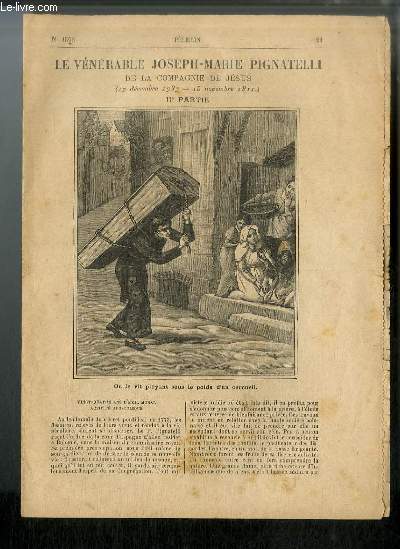 Vies des Saints n 1596 - Le vnrable Joseph-Marie Pignatelli de la compagnie de Jsus (17 dcembre 1737 - 15 novembre 1811) IIe partie