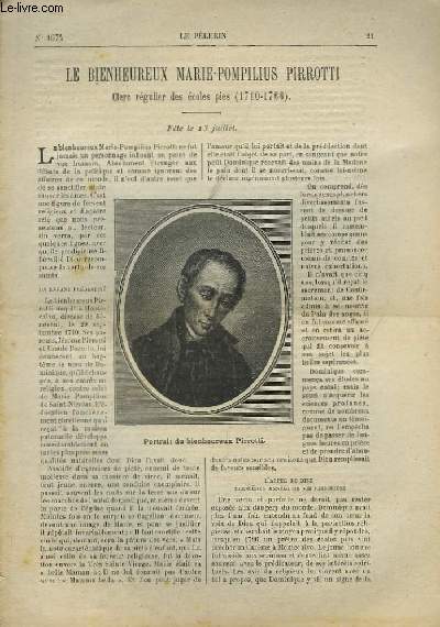 Vies des Saints n 1674 - Le bienheureux Marie-Pompilius Pirrotti, clerc rgulier des coles pies (1710-1766) - fte le 13 juillet