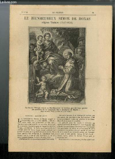 Vies des Saints n 1740 - Le bienheureux Simon de Roxas, religieux Trinitaire (1552-1624)