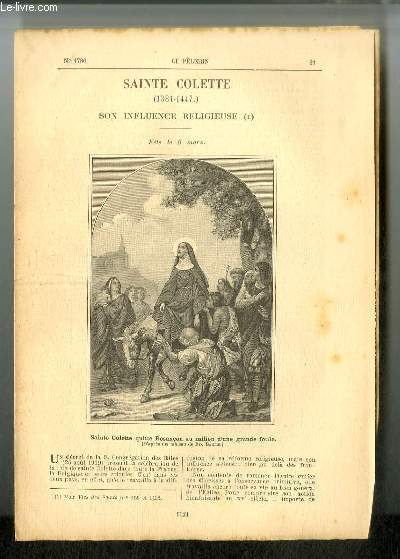 Vies des Saints n 1786 - Sainte Colette (1381-1447) son influence religieuse - fte le 6 mars