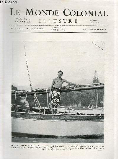 Le monde colonial illustr n 34 - Tahiti : Alain Gerbaut seul sur son bateau , le Fire Crest  Papeette.
