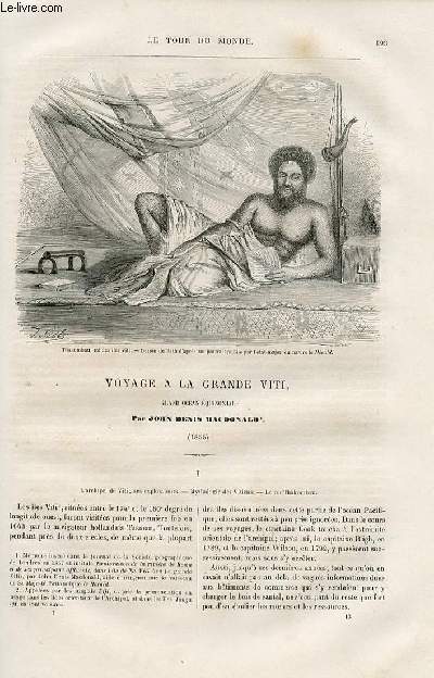 Le tour du monde - nouveau journal des voyages - livraison n013 - Voyage  la Grande Viti, grand ocan quinoxial, par John Macdonald (1855), article par Michelant.