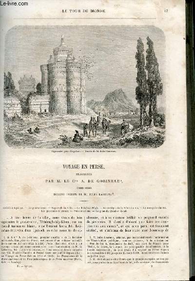 Le tour du monde - nouveau journal des voyages - livraison n028 et 29 - Voyage en Perse, fragments par le Conte A. de Gobineau (1855-1858), illustrations par Laurens.