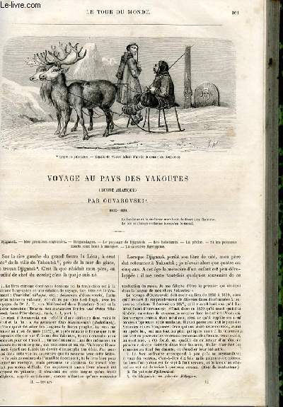 Le tour du monde - nouveau journal des voyages - livraison n037 et 38 - Voyage au pays des Yakoutes (Russie asiatique) par Ouvarovski (1830-1839).