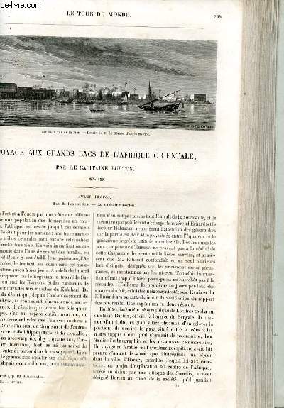 Le tour du monde - nouveau journal des voyages - livraison n°046, 47 et 48 - Voyage aux grands lacs de l'Afrique Orientale par le capitaine Burton (1857-1859).