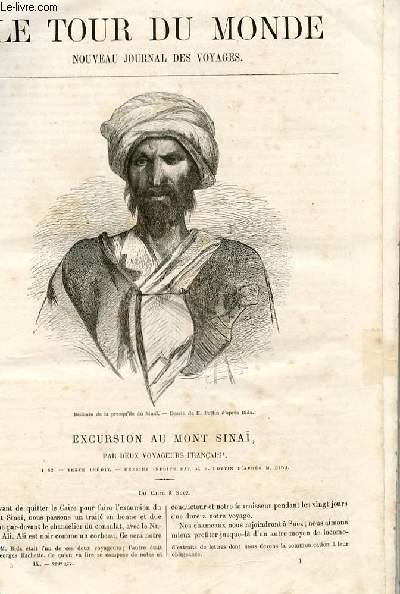 Le tour du monde - nouveau journal des voyages - livraison n°209 - Excursion au Mont Sinaï par deux voyageurs français - 1862.