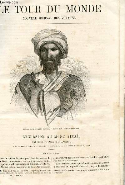 Le tour du monde - nouveau journal des voyages - livraison n209 - Excursion au Mont Sina par deux voyageurs franais - 1862.