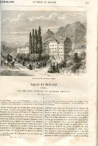 Le tour du monde - nouveau journal des voyages - livraison n°242 - Ragaz et Pfäfers par J. reynaud et E. Charton (1862).