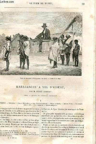 Le tour du monde - nouveau journal des voyages - livraison n247, 248 et 249 - Madagascar  vol d'oiseau par Dsir Charnay (1863).